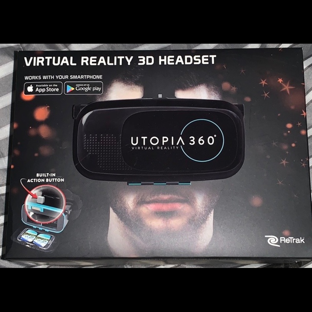 Virtual reality 3-D headset
